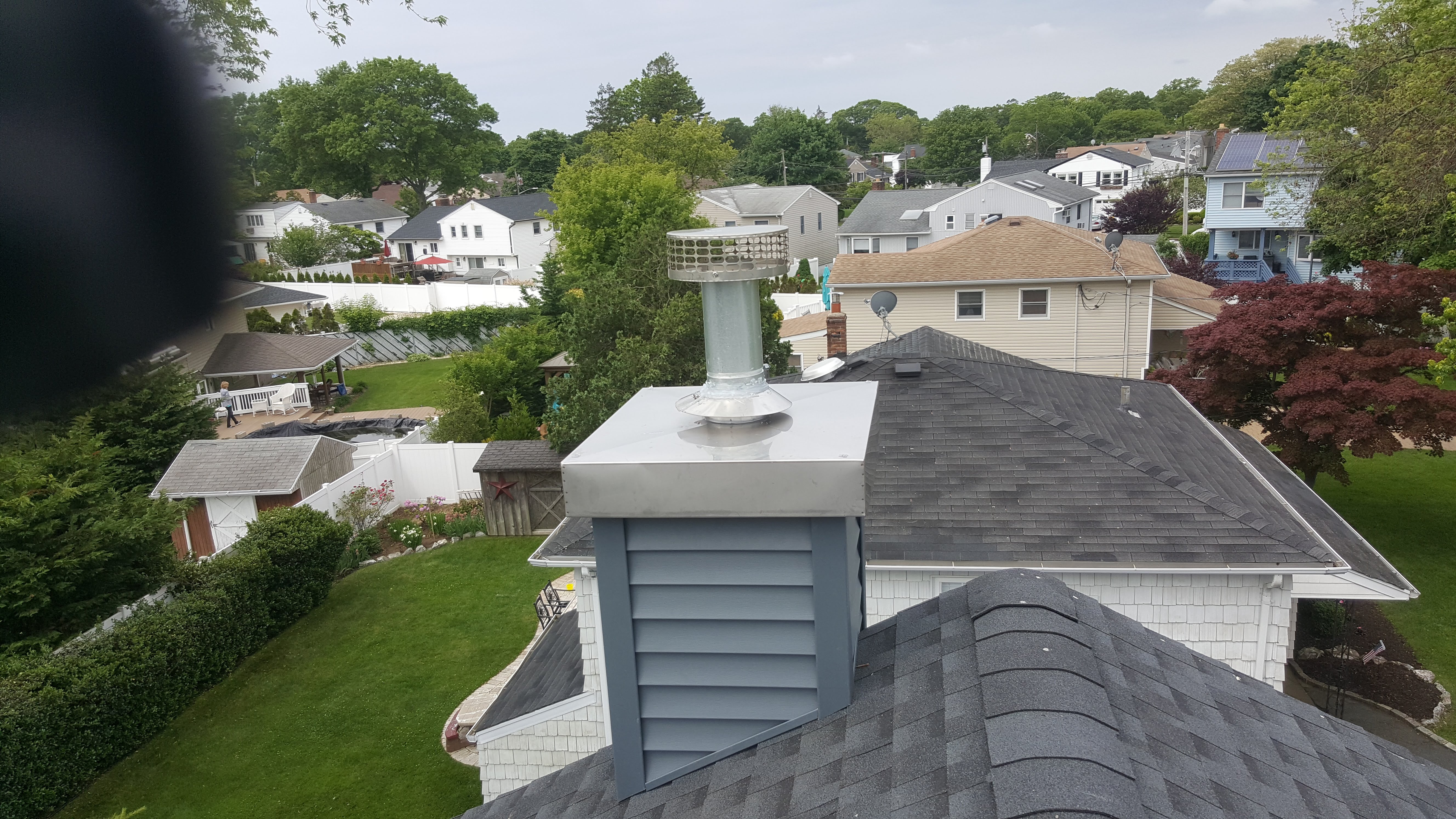Complete chimney crown rebuild and waterproofing in East Meadow, New York