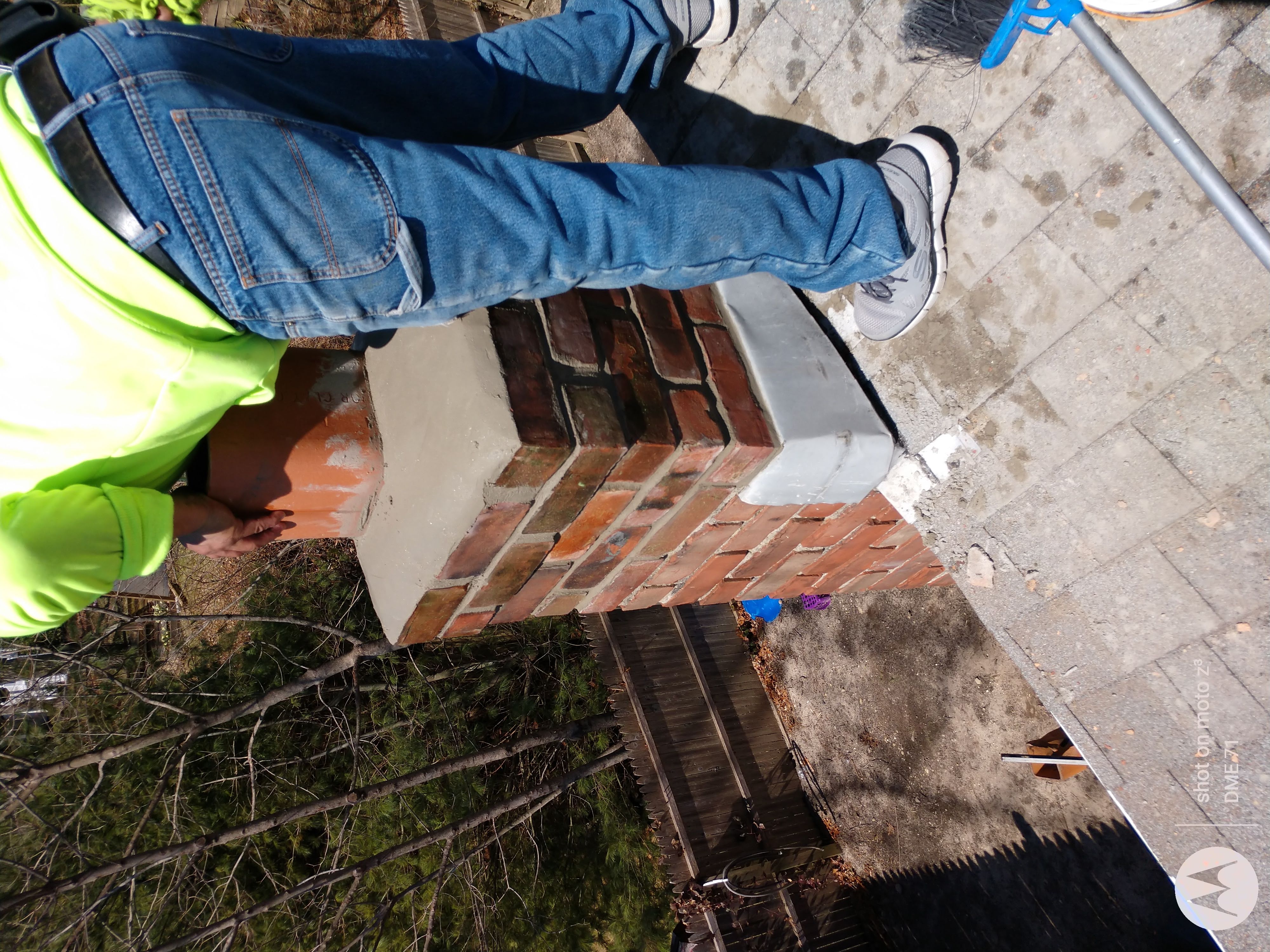 Cracked chimney professionally repaired in East Meadow, NY